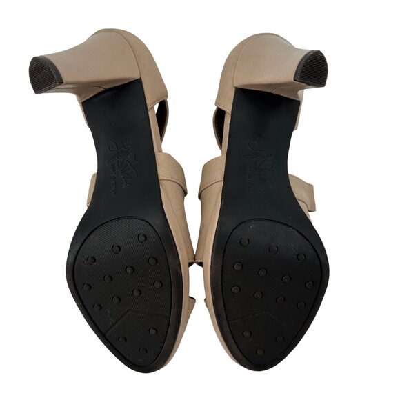 LifeStride Womens Beige Open-Toe Heels With Strappy Design 3-Inch Heel Size 7M - Picture 6 of 10